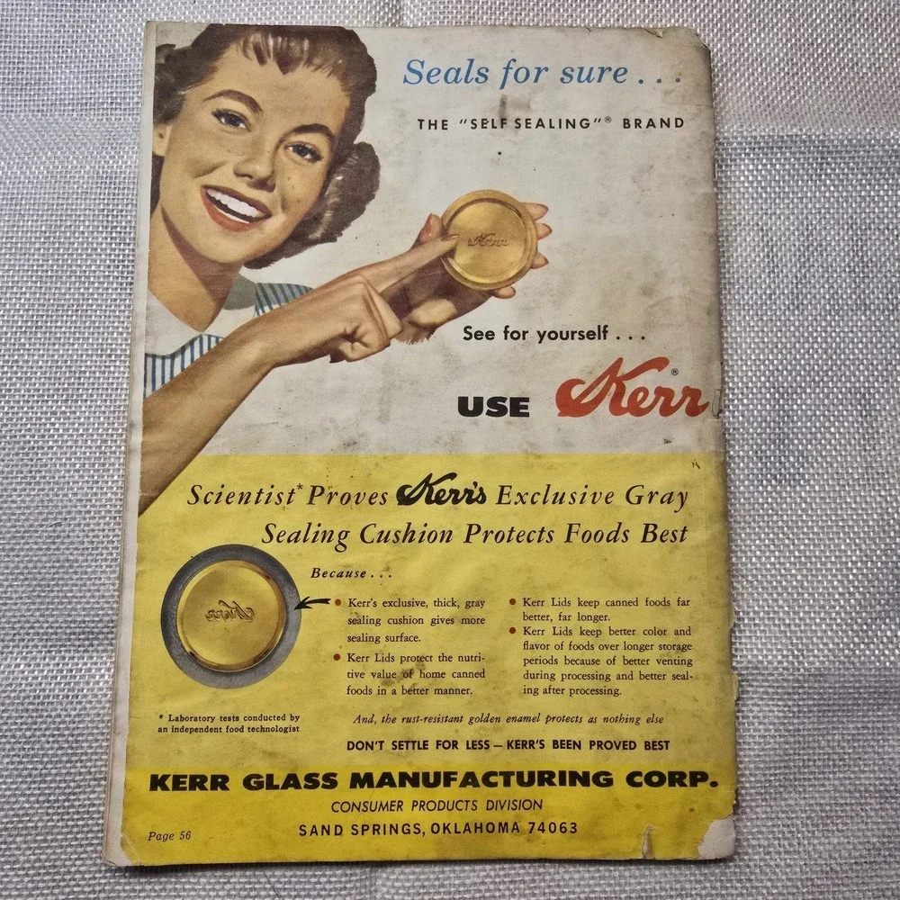 Vintage Kerr Home Canning Book Recipes Methods Jars & Lids Pamphlet 1950s‎